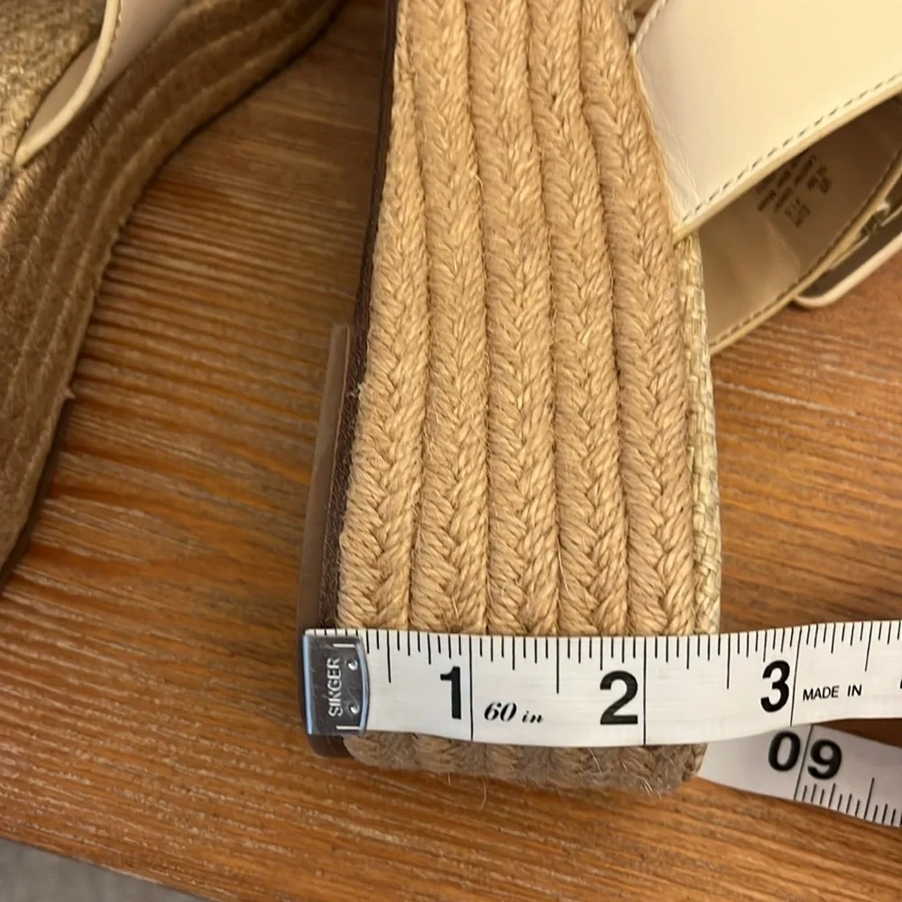 SAM EDELMAN Carson Espadrille Wedge Sandal- Color: Bleached Wheat- Size 10.5